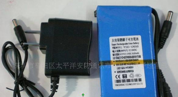 12V 6500MA大容量聚合物可充电电池带充电器