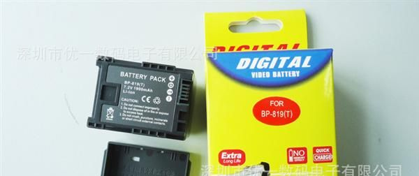 全解佳能 数码相机/摄像机 电池 BP-819T 1900mAh  厂家直供可OEM