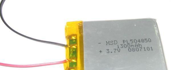 504850 3.7V 1300mAH聚合物锂电池