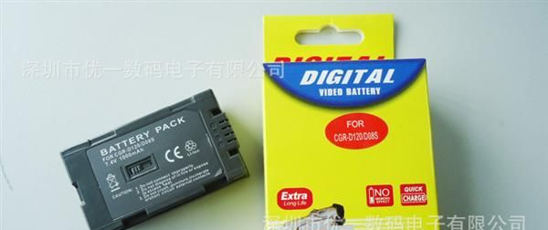 松下单反相机/摄像机CGR-D120/D08S通用电池 1000毫安