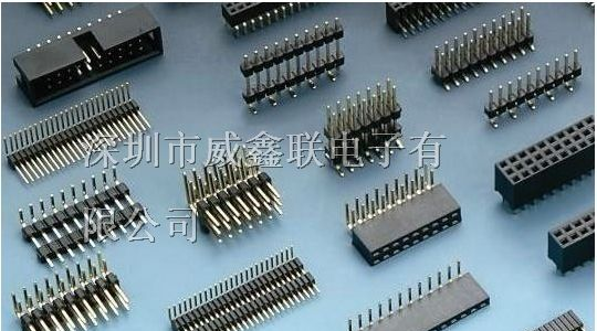 排针连接器系列，2.54mm单排针连接器,单排双塑,180度