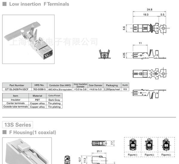 Hirose/广濑 HRS 连接器 GT13-2022/F4-5SCF(70)  同轴连接器