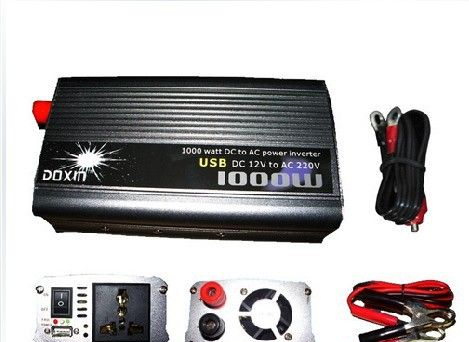 1000W汽车逆变器 12V转220V/车载笔记本电源转换器带USB口
