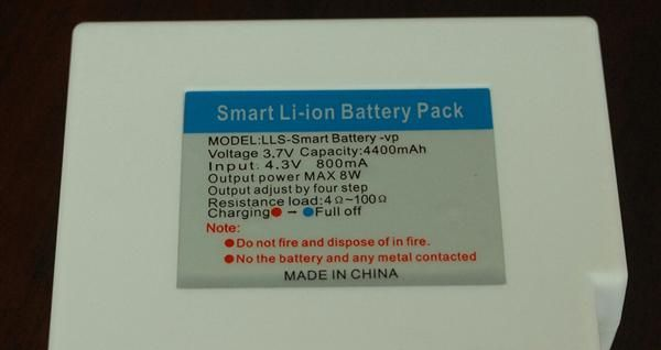 3.7V4400mAh锂电池，3档功率可调输出，电暖手套电热鞋垫专用