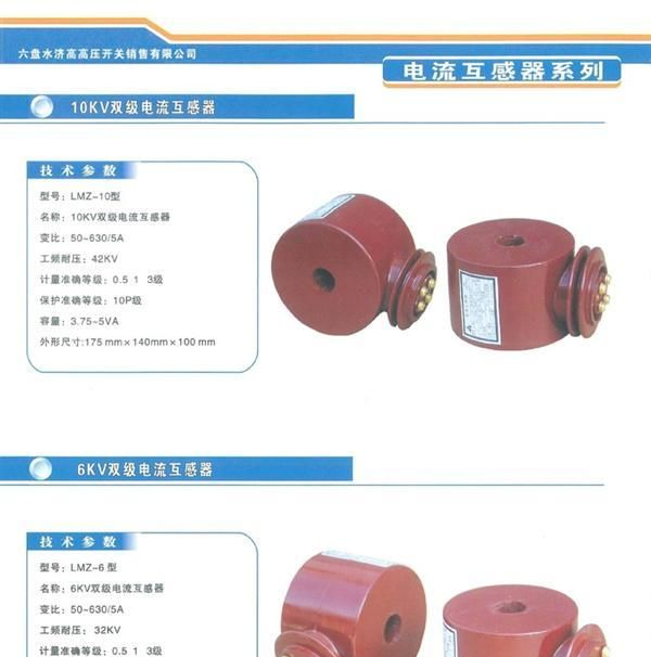 厂家直销供应双极电流互感器（6KV、10KV)