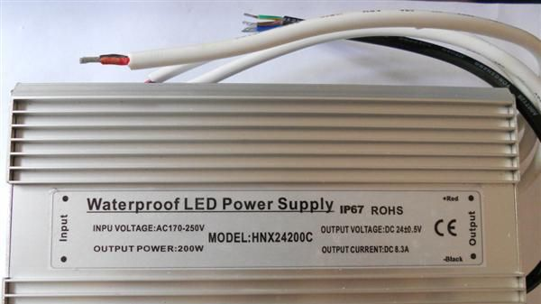 12V 24V 200W   LED防水电源 好品质 超越明纬