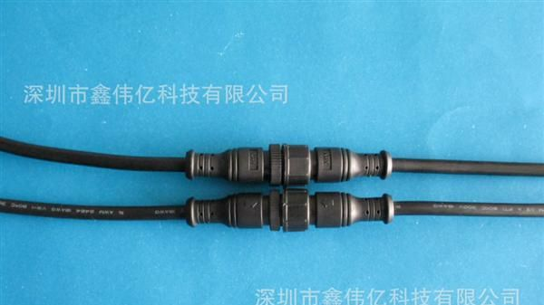 【防水等级IP76】 3PX0.75平方（黑色、胶芯）T型防水连接线
