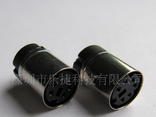 供应 MINI DIN 母头（3P-8P) 焊线，各种DIN连接器