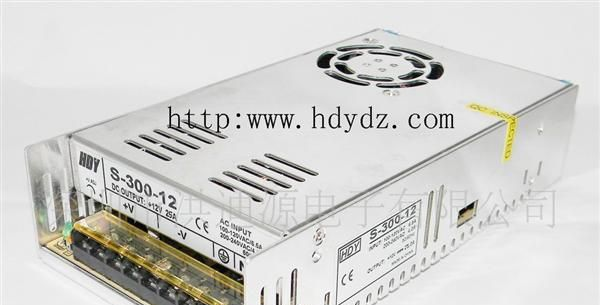 厂家供应大功率铝壳开关电源 12v300w开关电源 s-300-12