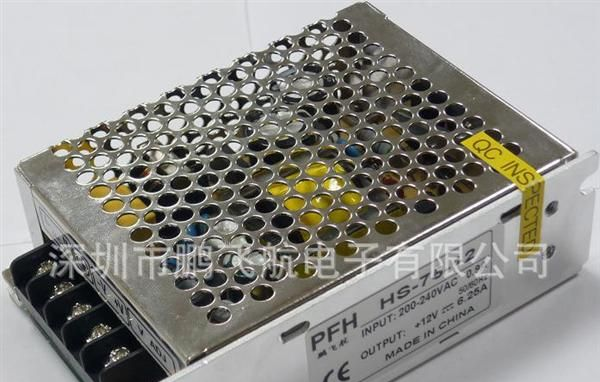 厂家直供LED电源12V6.3A 75W工业开关电源