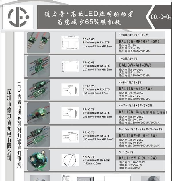 德力普非隔离9-15X1W球泡灯LED驱动电源