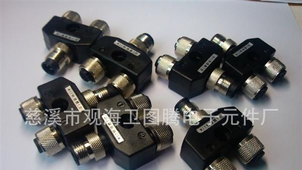 M12  T/Y型连接器、分线器（4芯、5芯，1公2母）