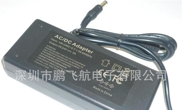 现货24V/3A 72W电源适配器，LED灯条电源