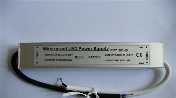现货批发12V1A12W防水开关电源  LED灯条电源