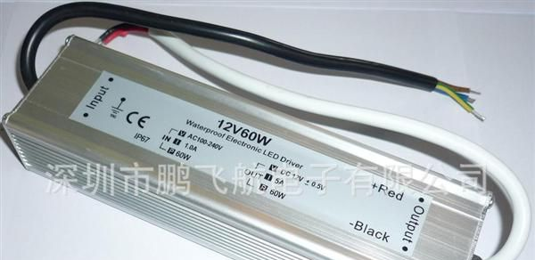 生产12V60W防水电源、24V60W LED防水电源（质保两年）