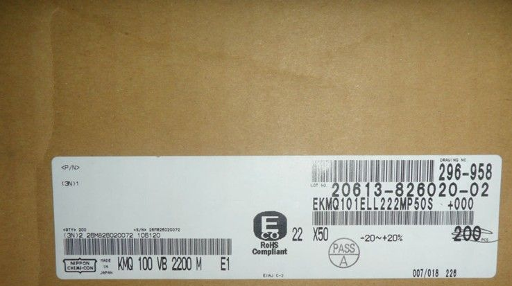供应黑金刚 电解电容 2200UF /100V 22*50