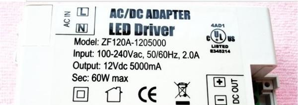现货12V5A 24V2.5A LED灯条灯带电源 外置电源 LED恒压驱动电源