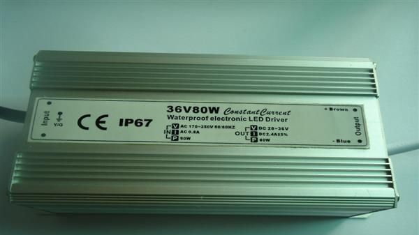 厂家直供LED灯具专用防水电源80W