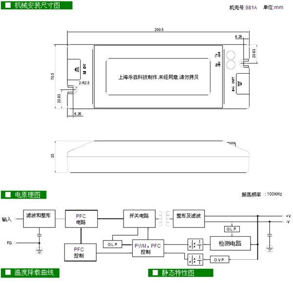PLC-100-15 100W 15V5A明纬IP64端子接线防水LED电源【含税】