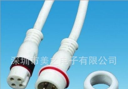 厂家供应LED电源防水线 防水连接线 防水插头连接线
