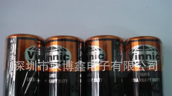 Vinnic 松柏碳性电池  SUM1（1号）无汞无铅超高容量