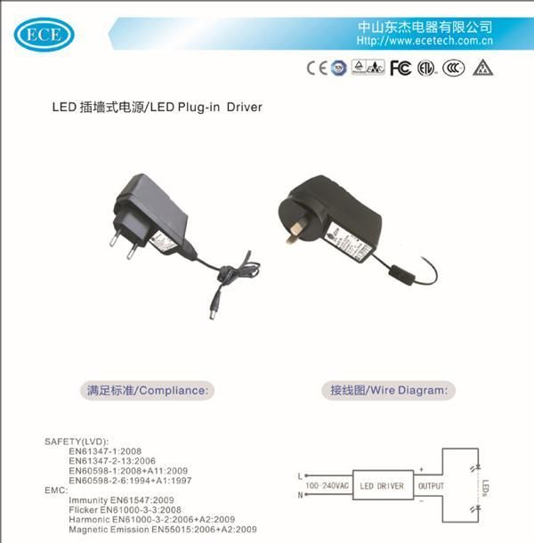 led电源，TUV认证电源，SAA认证电源，C-TICK认证电源  2-4*2.5W