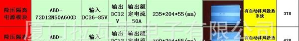 批量品牌特价48变12  50A 叉车电源 车载电源 DC-DC降压电源