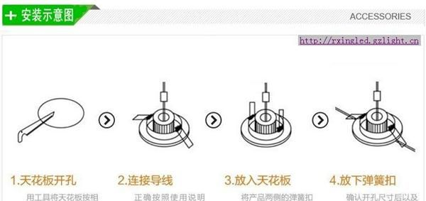 嵌入式LED射灯3w射灯 砂银