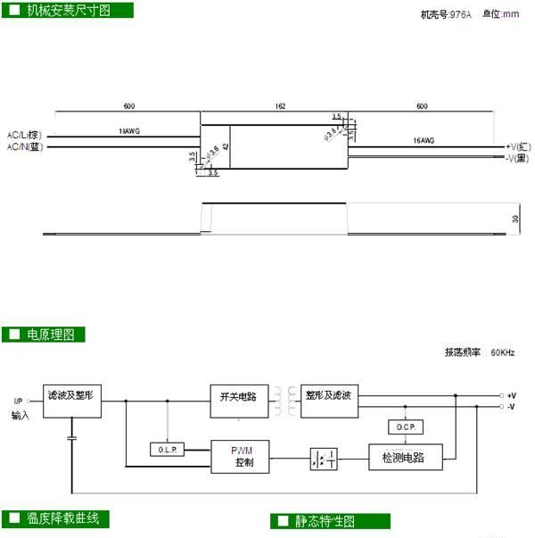 60W LED防水开关电源LPC-60-1050   LPC-60-1400 1750  台湾明纬