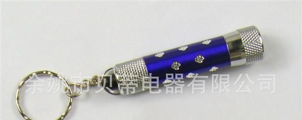 3LED钥匙扣手电筒，花杆塑料LED手电筒,三灯手电筒