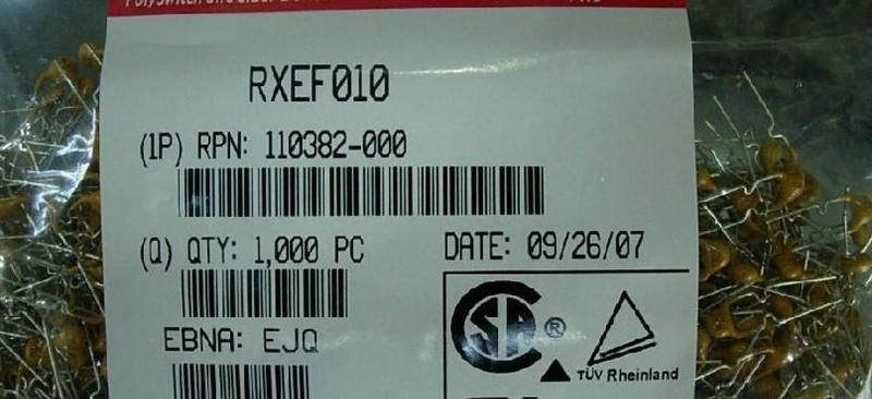 供应RXEF010自恢复保险丝