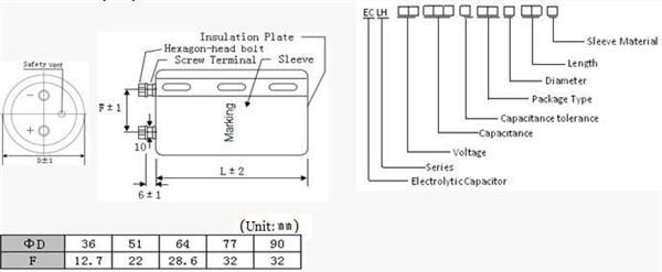 螺栓式25V铝电解电容器10000-330000uf,变频器专用