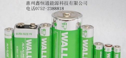 供应WALLY系列电池，6LR61，9V碱性电池