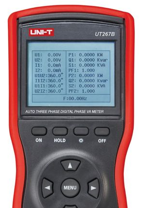 优利德UNI-T UT267B智能型三钳相位伏安表 UT-267B功率表