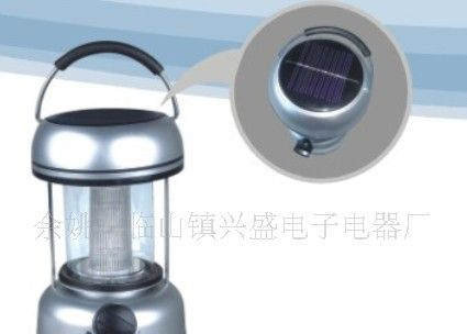 内置太阳能板LED手提灯/调光野营灯/节能灯