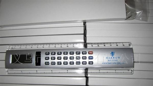 现货    JS-2113  20CM假太阳能尺子计算器   电子计算器