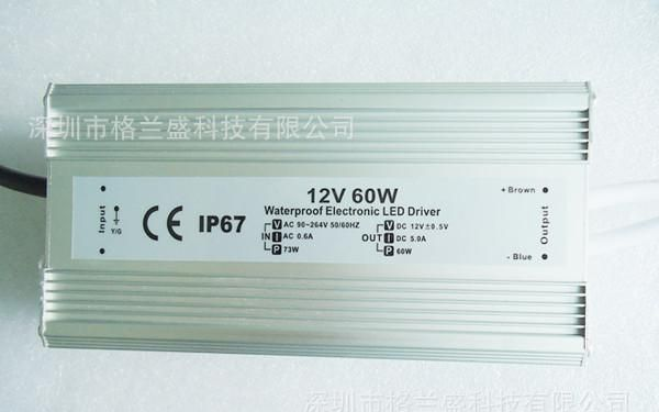 厂家直销防水<font color=red>电源</font>60W12V <font color=