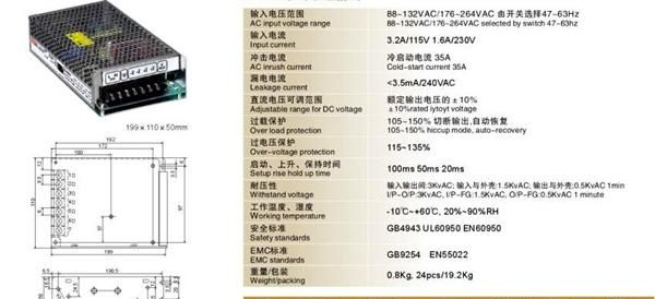 厂家供应5V12V24V 36V 48V 150W开关<font color=red>电源</fon