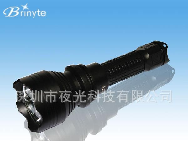 铝光杯手电筒 Brinyte D8黑色短筒 CREE T6白光 超大功率 10W