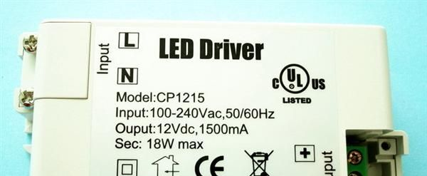 12V1.5A, 18W, MR16<font color=red>电源</font>，天花灯<fo