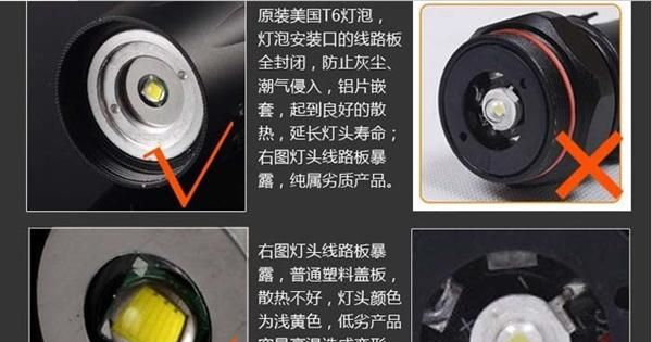 猎枪老鼠尾巴线控开关手电筒 户外手电筒 宁波手电筒 10w手电筒