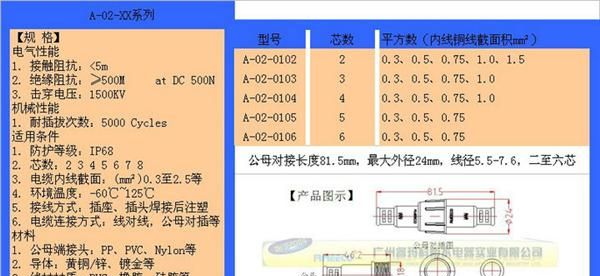 2芯0.5防水连接器 3芯0.5防水连接器 进口线材 提供样品