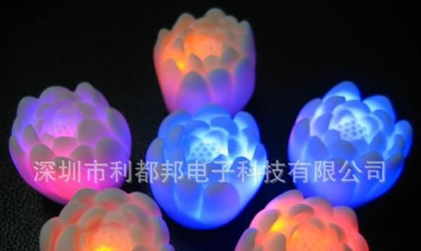 【厂家供应】 各类<font color=red>环保</font>开彩莲花形闪灯机芯可用于各种节日