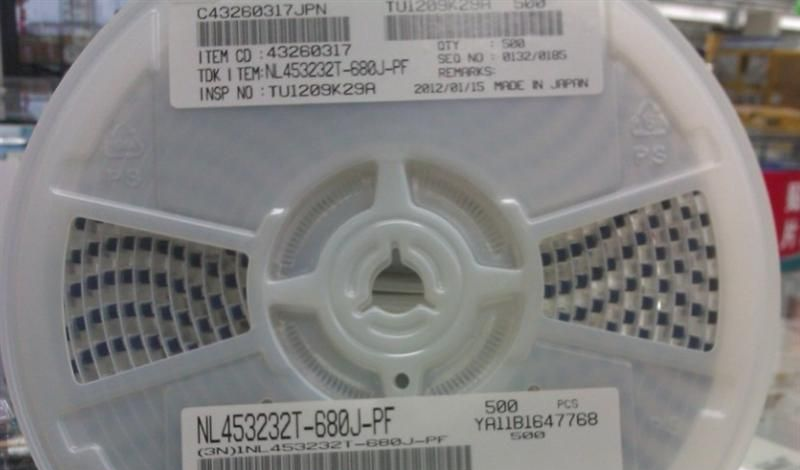 供应TDK电感NL453232T-680J-PF