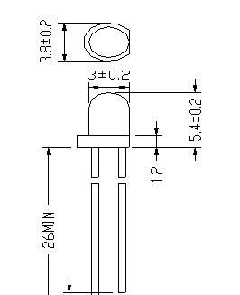 3mm蓝发蓝光LED、F3蓝灯  蓝光LED  3mm蓝光