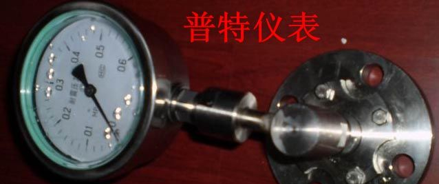 供应普特角型法兰隔膜压力表