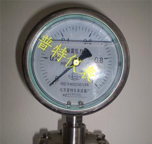 供应普特YTNP-100不锈钢隔膜耐震压力表