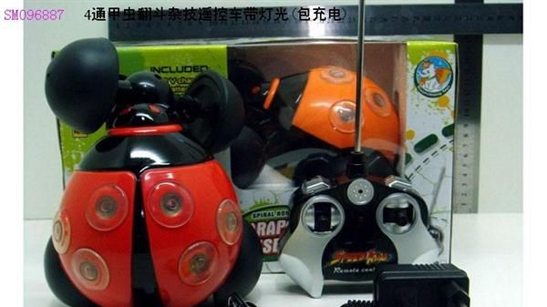 供应4通甲虫翻斗杂技遥控车带灯光(包<font color=red>充电</font>)，遥控玩具车