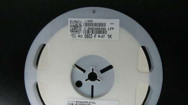 主营国巨贴片电阻器RC0603FR-071K大量现货