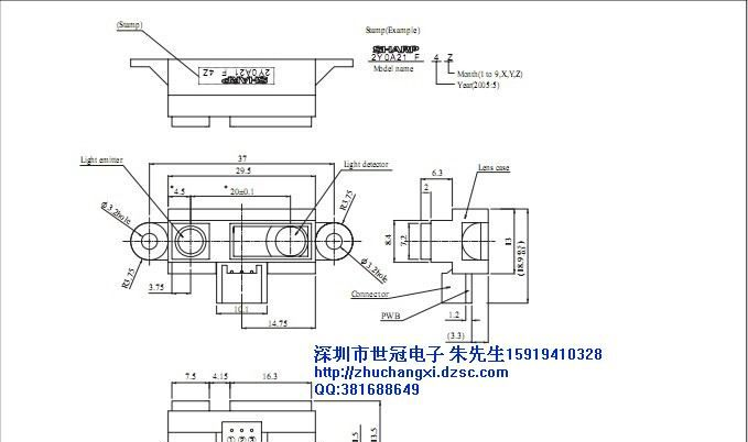 供应光电距离传感器GP2YOA21YKOF